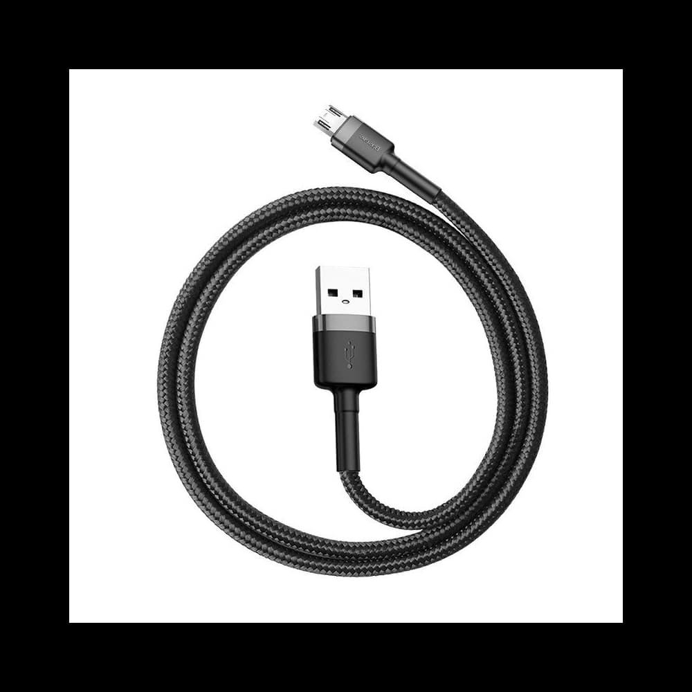Cablul Baseus Cafule USB-A/microUSB 2.4A 1m (gri-negru) - 3