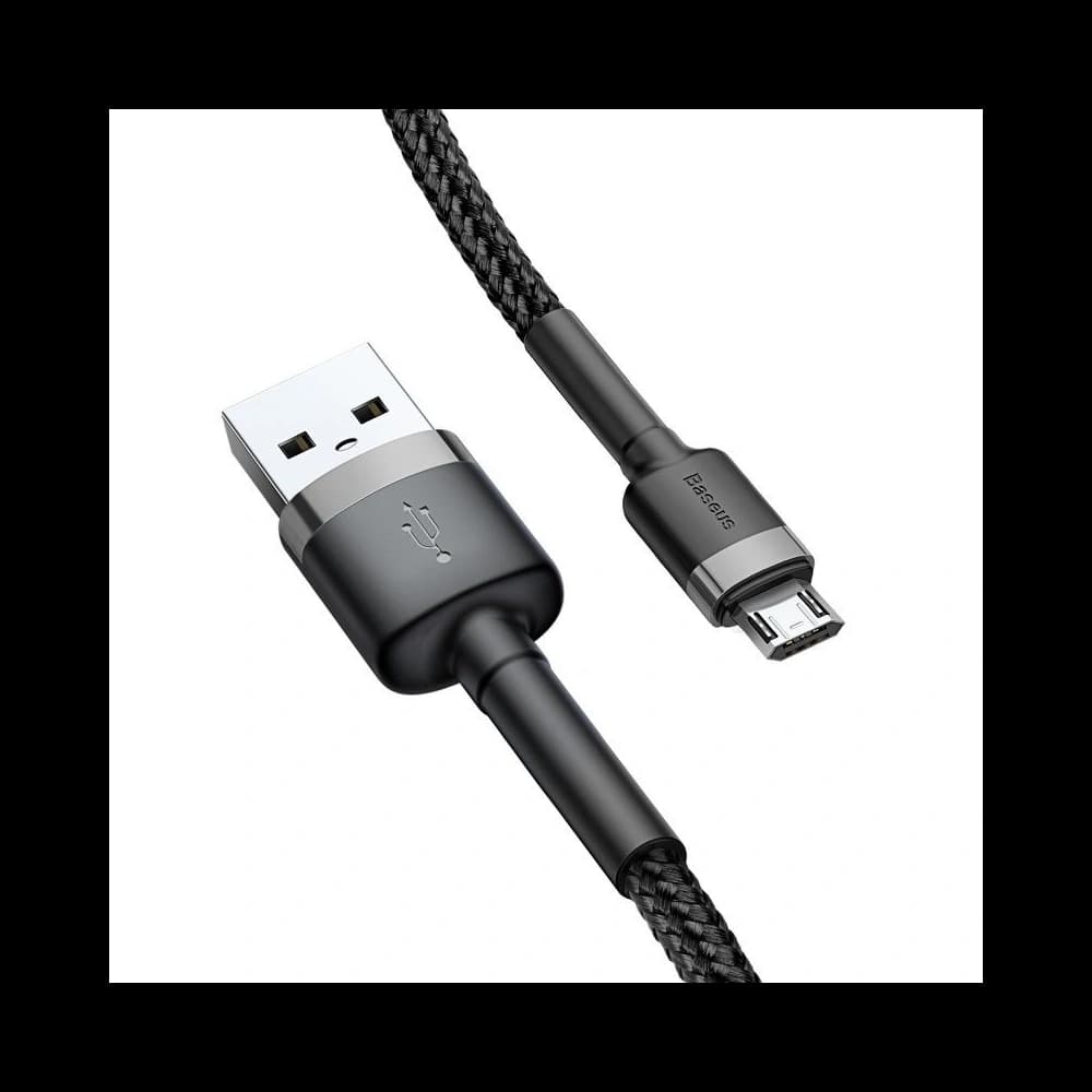Cablul Baseus Cafule USB-A/microUSB 2.4A 1m (gri-negru) - 4