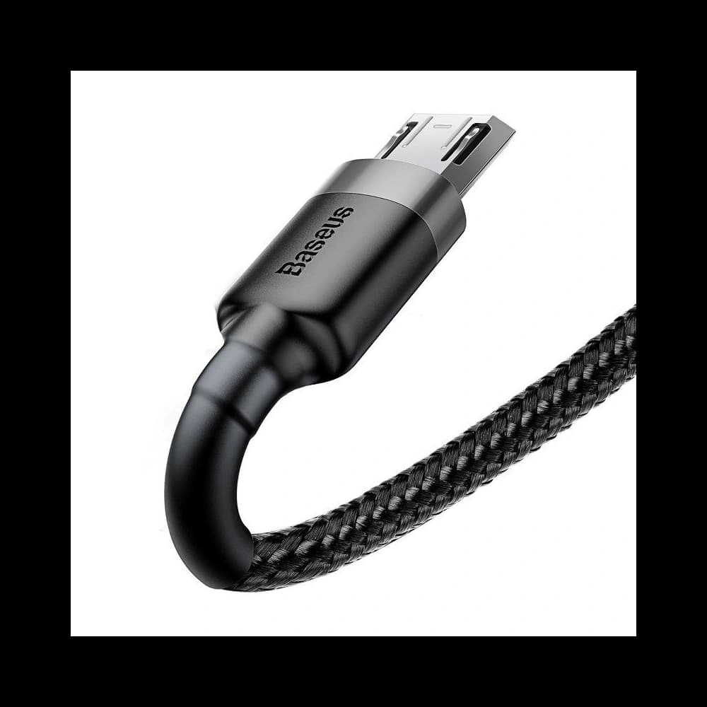 Cablul Baseus Cafule USB-A/microUSB 2.4A 1m (gri-negru) - 5