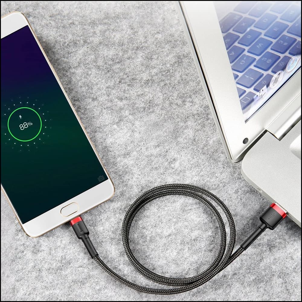 Baseus Cafule USB-A/microUSB Cable 2A 3M black-gray - 14