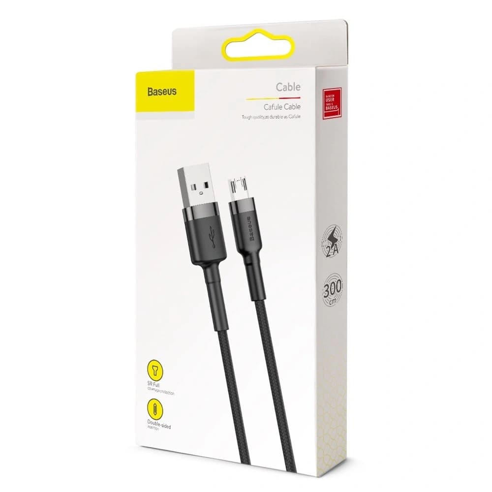 Baseus Cafule USB-A/microUSB Cable 2A 3M black-gray - 18