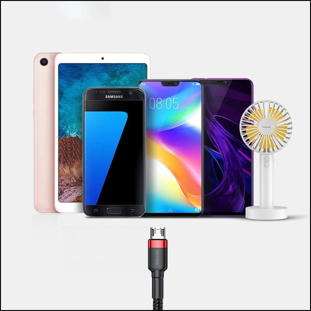 Baseus Cafule USB-A/microUSB Cable 2A 3M black-red - 15