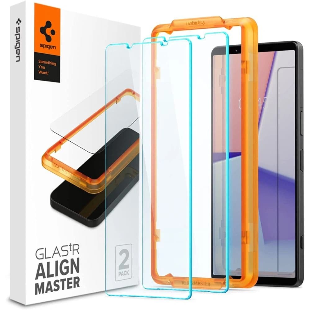 Spigen Gehärtetes Glas GLAS.tR Slim AlignMaster Sony Xperia 1 V Klar [2 PACK] - 1