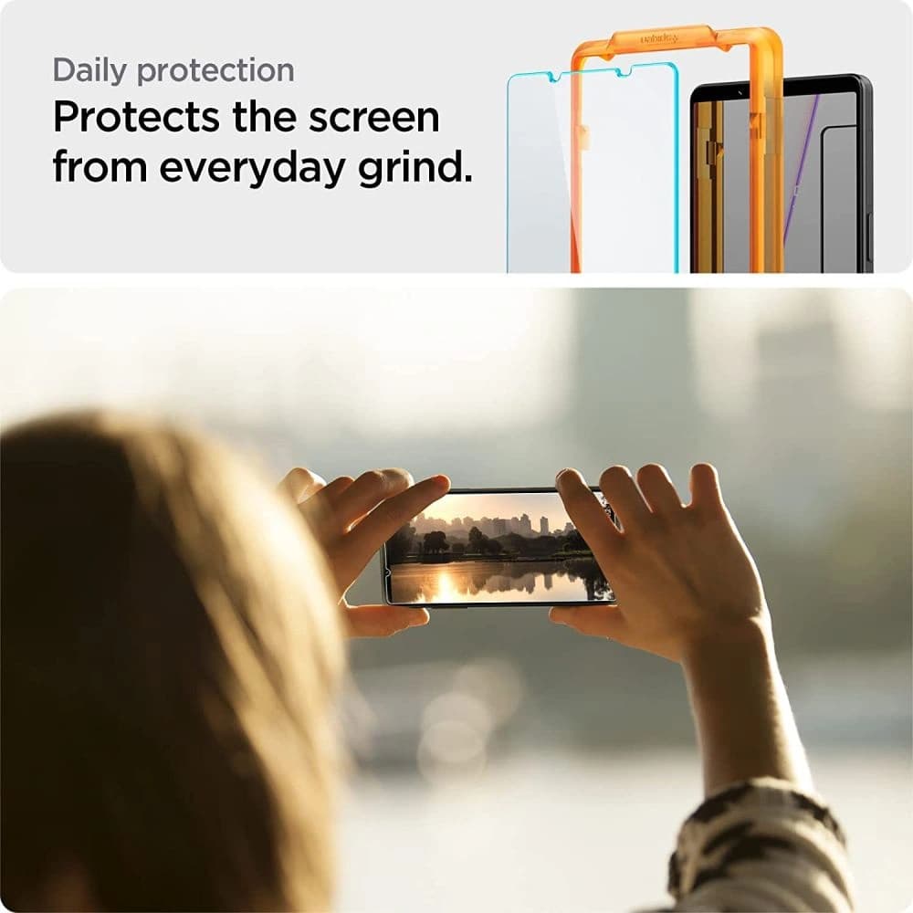 Spigen Gehärtetes Glas GLAS.tR Slim AlignMaster Sony Xperia 1 V Klar [2 PACK] - 2
