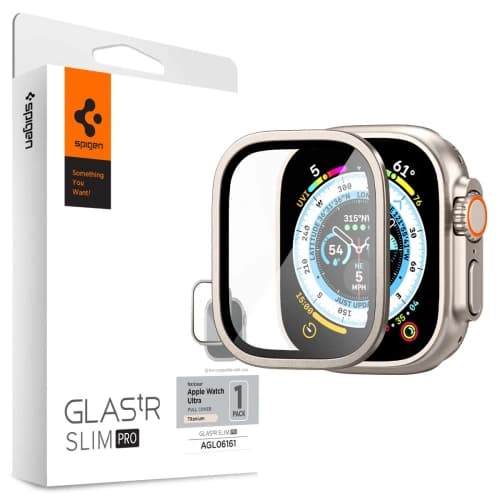 Edzett üveg Spigen Glas.tr Slim Pro Apple Watch Ultra 1 / 2 / 3 49mm Titán