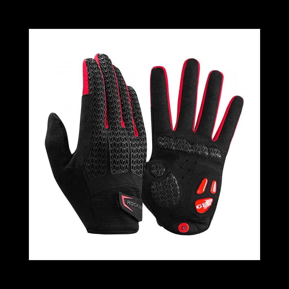 Rukavice na kolo Rockbros S169-1BR velikost L (černo-červené) - 2