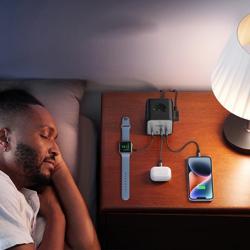 Steckdosenleiste UGREEN CD268 65W USB-A/USB-C + 3x AC Steckdose schwarz - 6