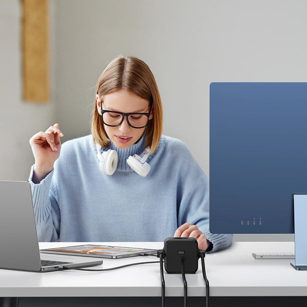 Steckdosenleiste UGREEN CD268 65W USB-A/USB-C + 3x AC Steckdose schwarz - 7