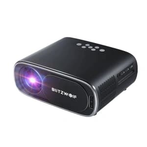 Projektor LED BlitzWolf BW-V4 1080p, Wi-Fi + Bluetooth (černý)