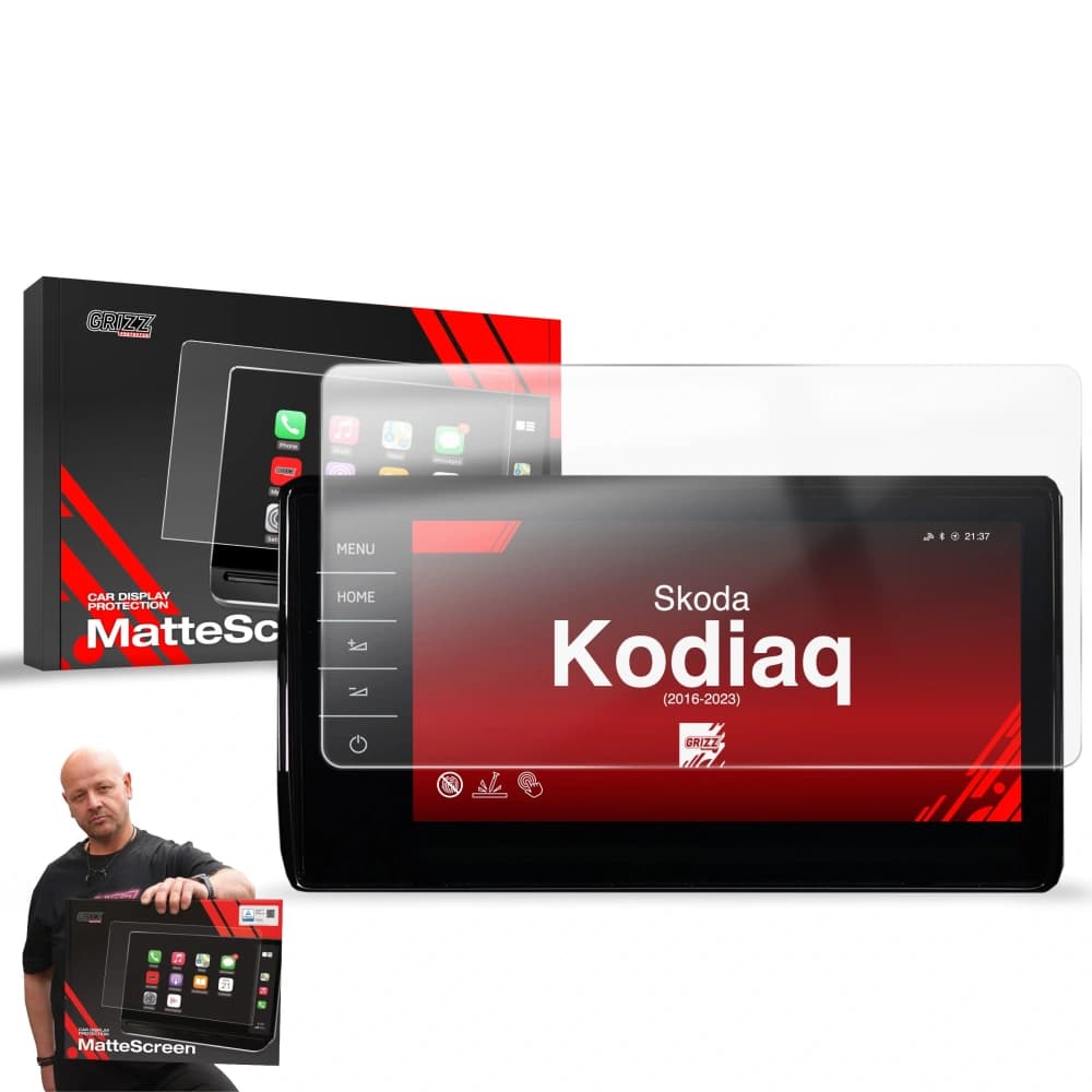 Matte GrizzGlass CarDisplay Protection Skoda Kodiaq 9,2" Columbus (2016-2023) - 9