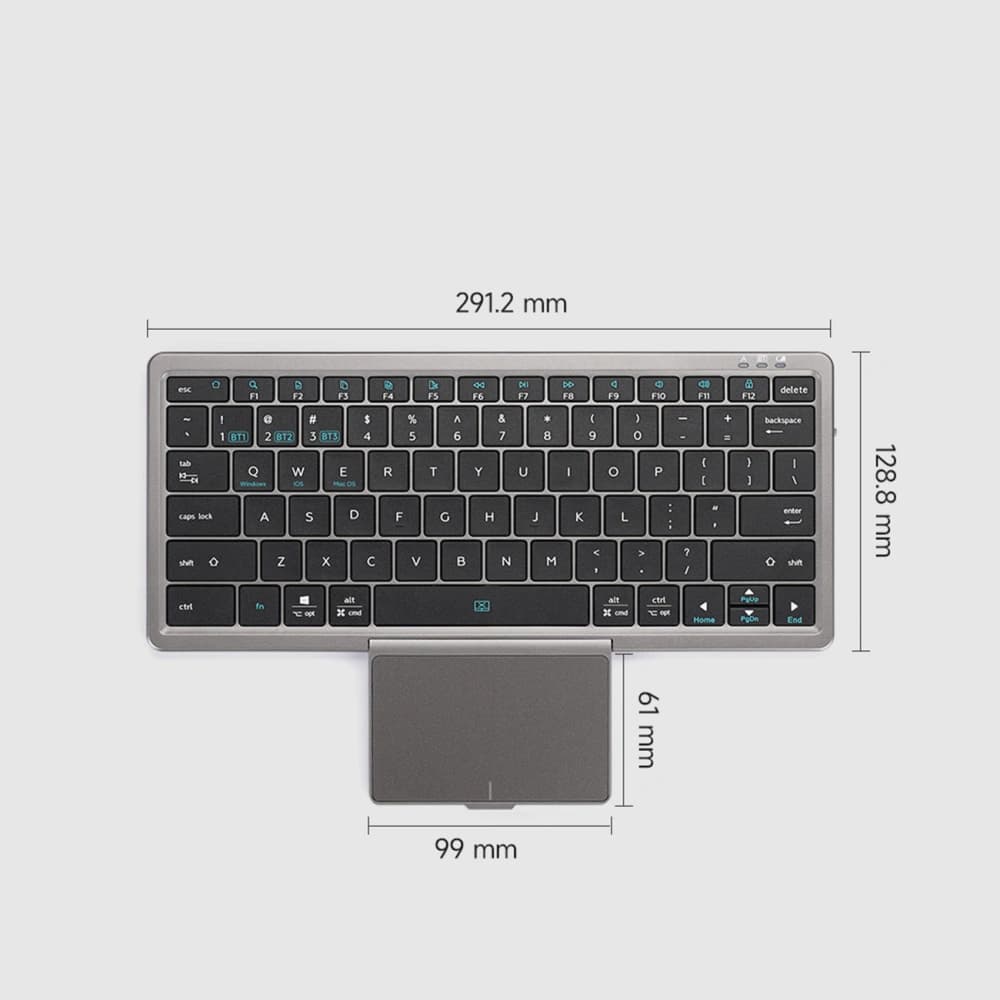 Dux Ducis OK Series Wireless Keyboard Bluetooth Touchpad black - 14