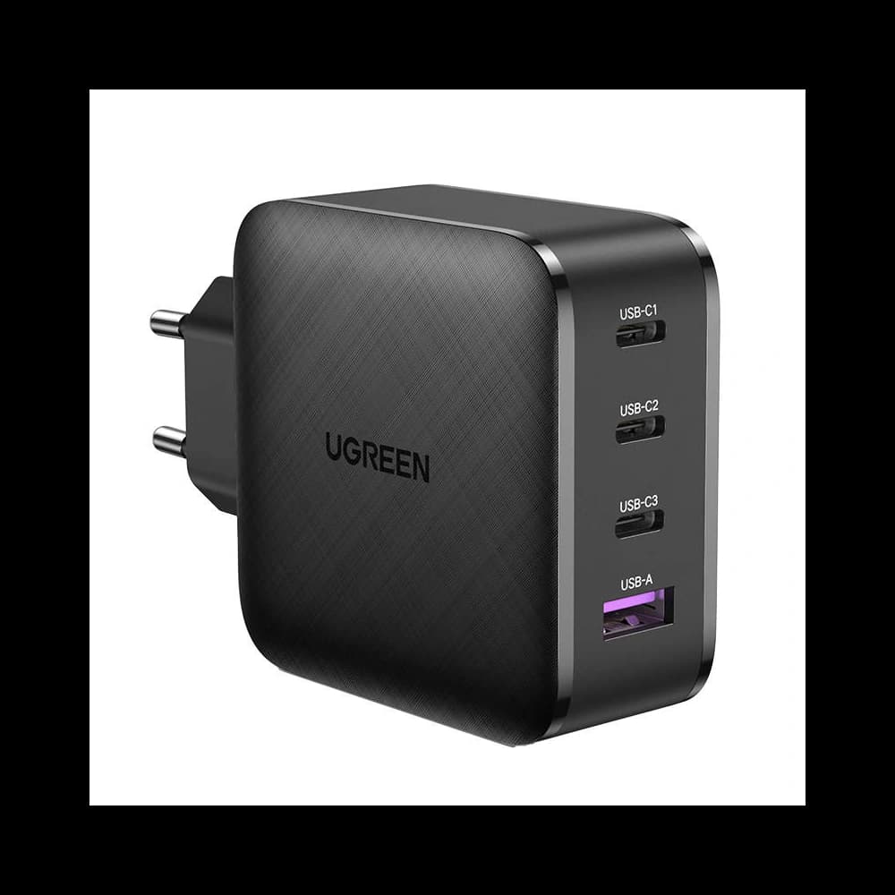 Ładowarka sieciowa UGREEN CD224, 3x USB-C, 1x USB, Power Delivery 3.0, GaN, 65W (czarna) - 1
