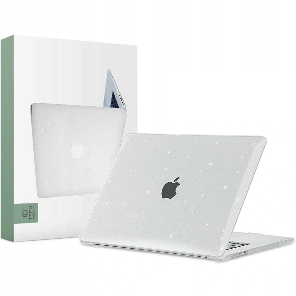 Tech-Protect Apple Caz Smartshell MacBook Air 15 2023 Glitter Clear - 1