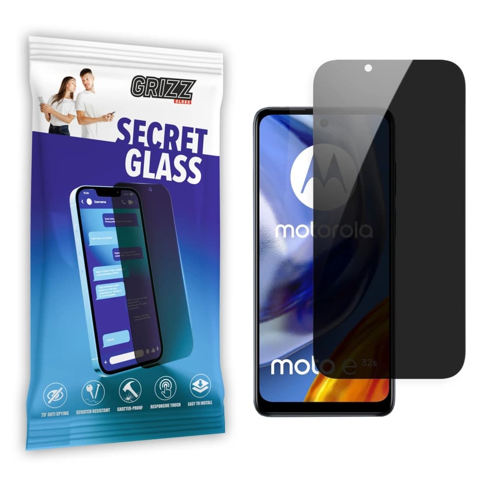 GrizzGlass Matte SecretGlass Motorola Moto E32s-hez - 1