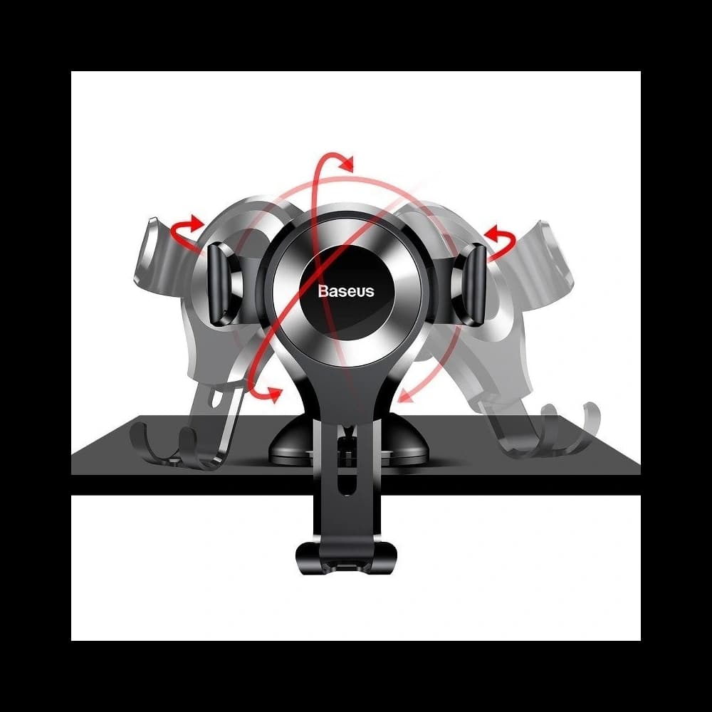 Samochodový gravitační držák Baseus Osculum na telefon (stříbrný) - 5