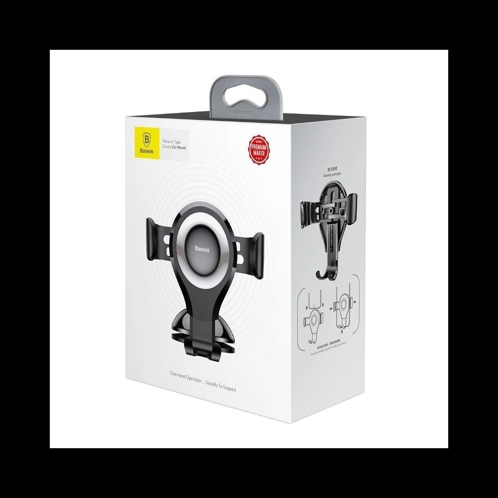 Samochodový gravitační držák Baseus Osculum na telefon (stříbrný) - 10