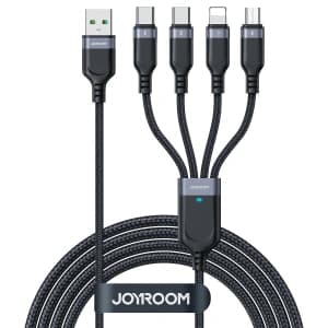Joyroom S-1T4018A18 4w1 USB-A/2x USB-C - Lightning - microUSB Cable 1.2m black