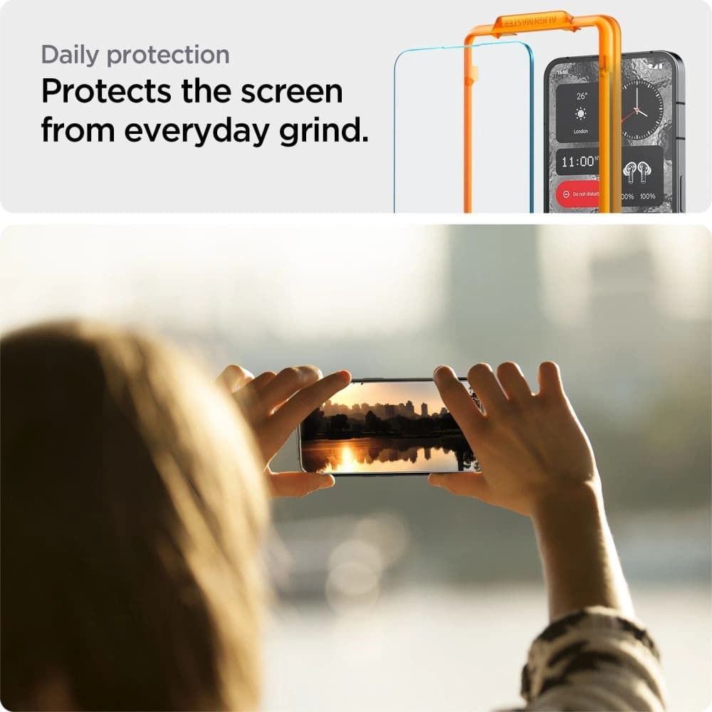 Spigen Gehärtetes Glas GLAS.tR AlignMaster Nothing Phone 2 Klar [2 PACK] - 9