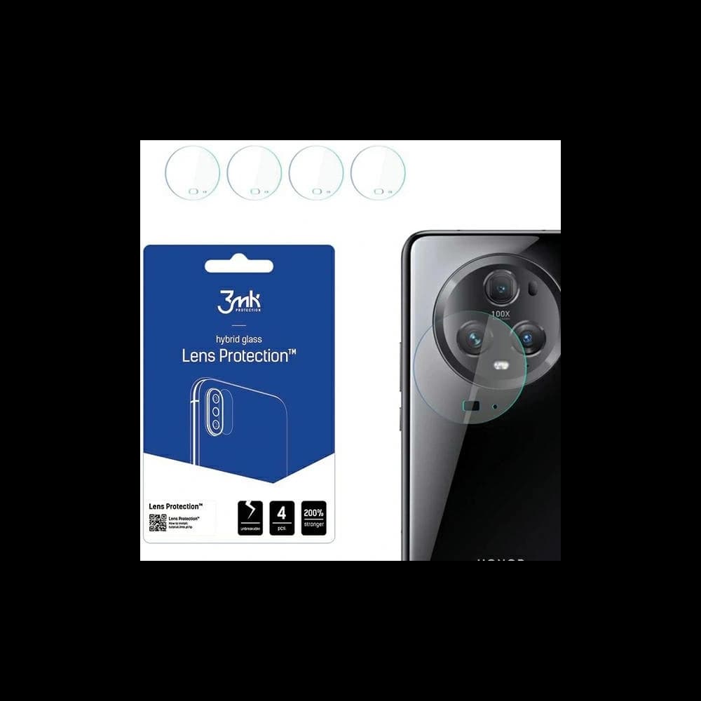 3MK Hybridglas für Kameraobjektiv Objektivschutz Honor Magic5 Pro [4 PACK] - 1
