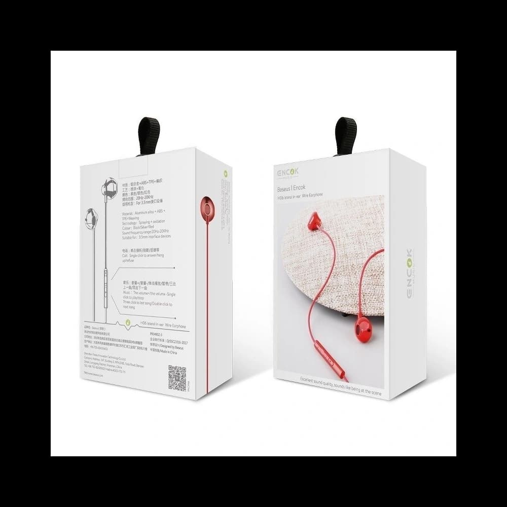 Kopfhörer Baseus Encok H06 - rot - 6