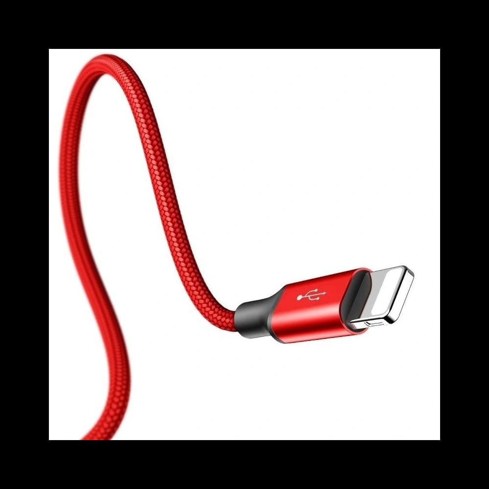 Baseus USB Rapid Cable 3in1 Type-C / Lightning / Micro 3A 1,2M Red - 7