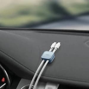 Organizer UNIQ Selbstklebend für Kabel blau/arctic blue [8szt.]