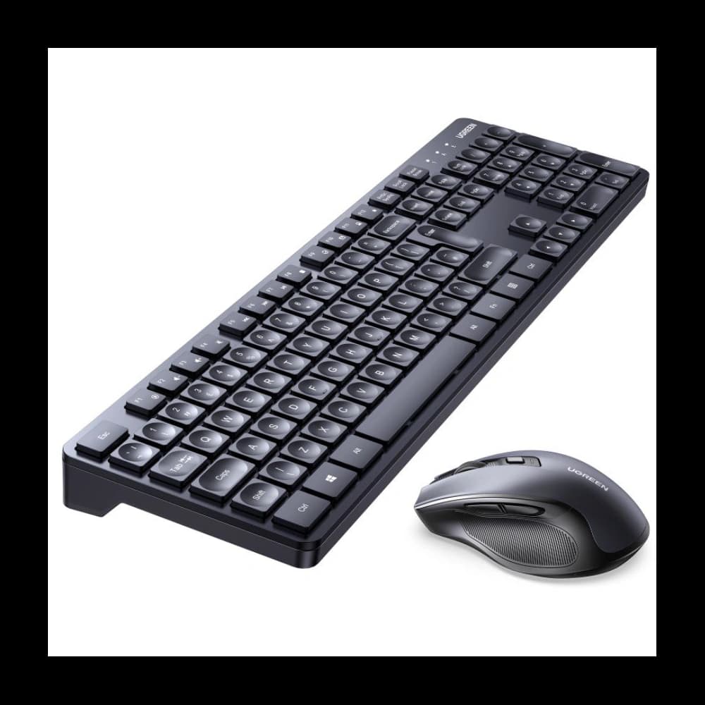 Wireless 2-in-1 set UGREEN MK006 mouse + keyboard 2.4GHz plug&play black - 2