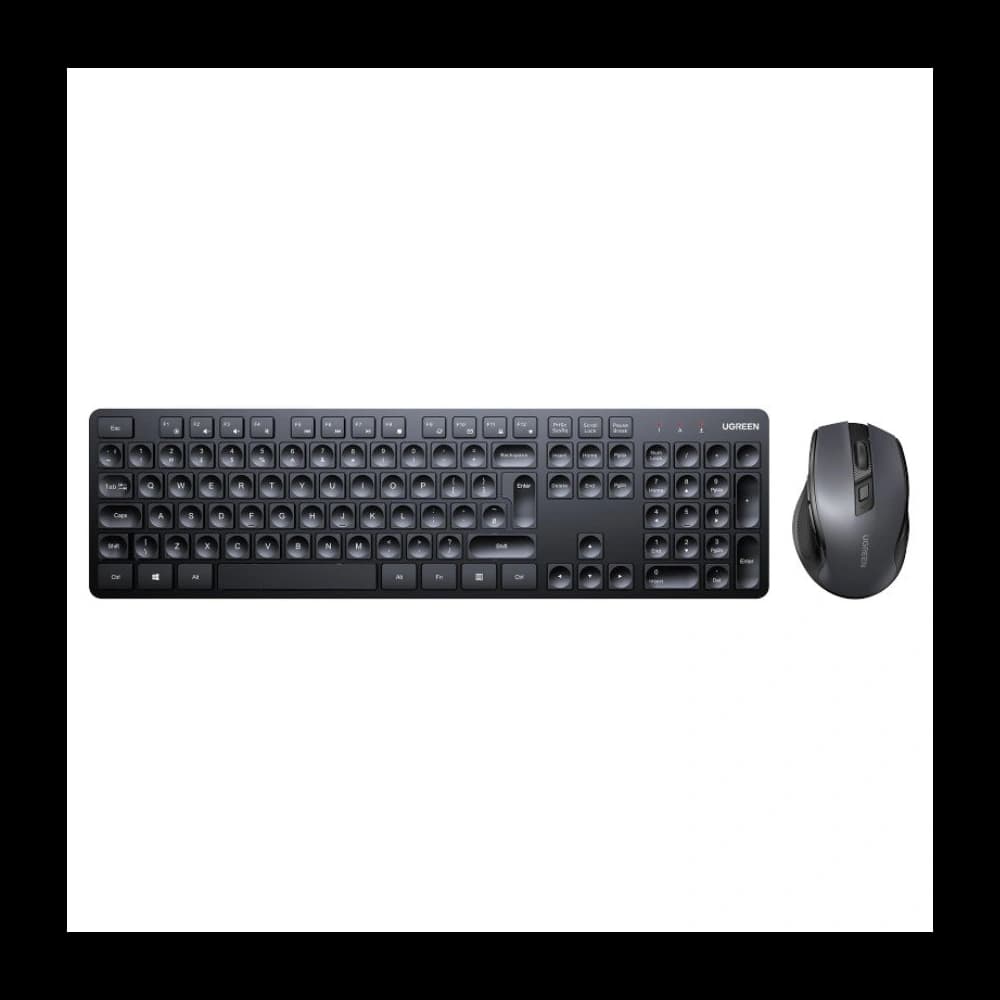 Wireless 2-in-1 set UGREEN MK006 mouse + keyboard 2.4GHz plug&play black - 3