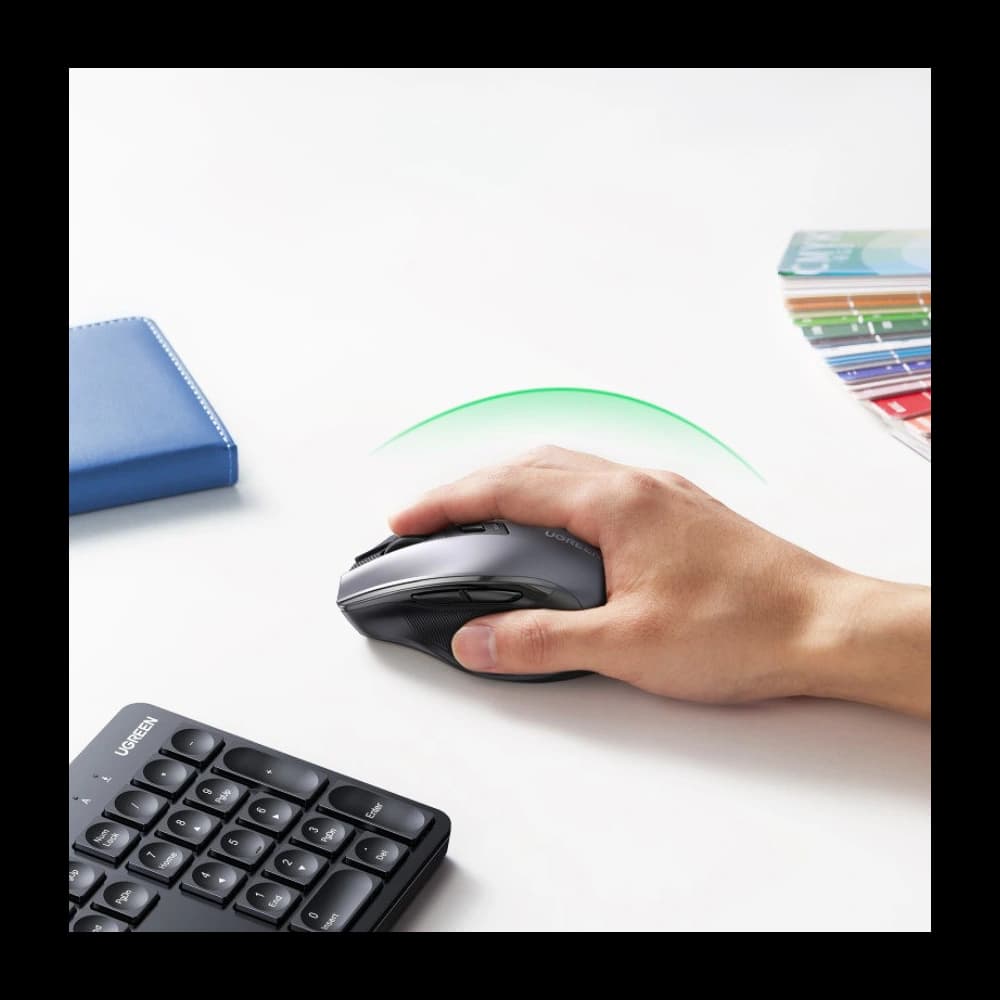 Wireless 2-in-1 set UGREEN MK006 mouse + keyboard 2.4GHz plug&play black - 5