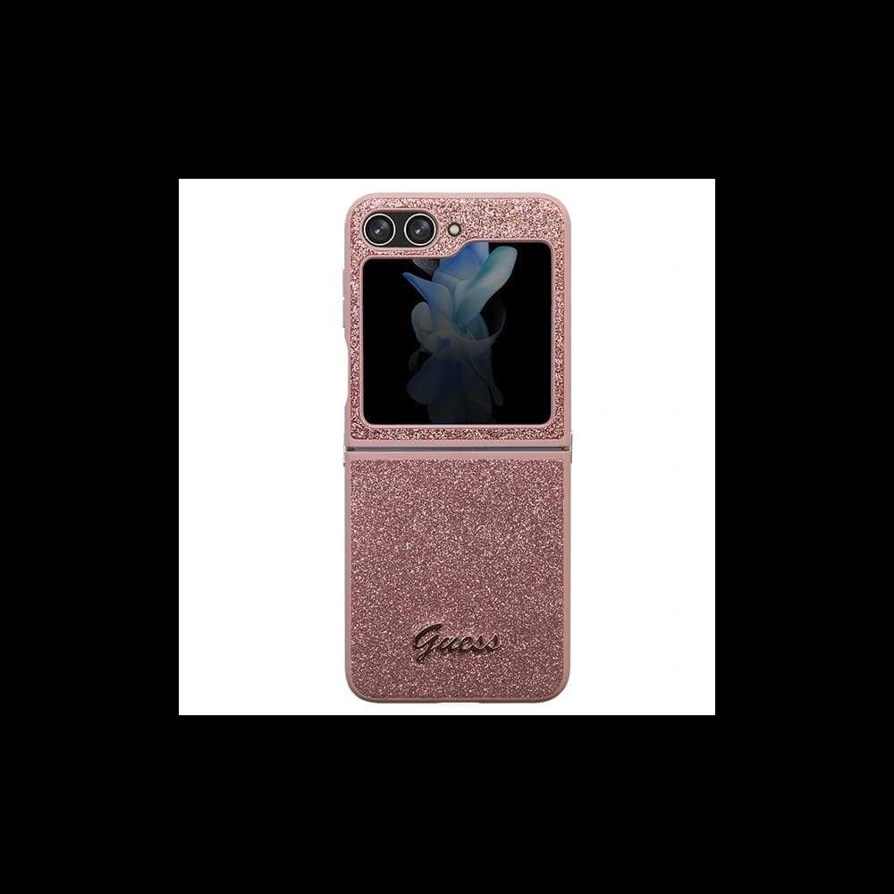 Guess GUHCZF5HGGSHP Samsung Galaxy Z Flip 5 hardcase Glitter Script pink - 2
