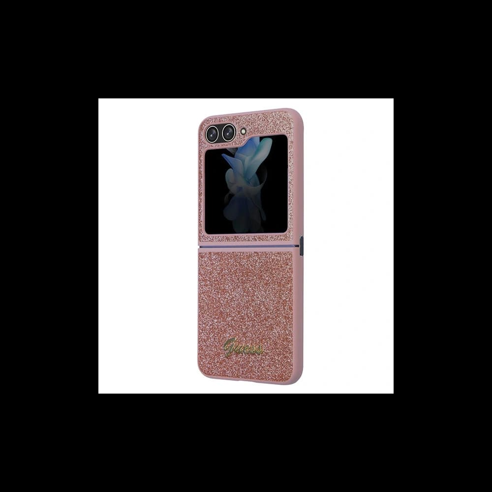 Guess GUHCZF5HGGSHP Samsung Galaxy Z Flip 5 hardcase Glitter Script pink - 6