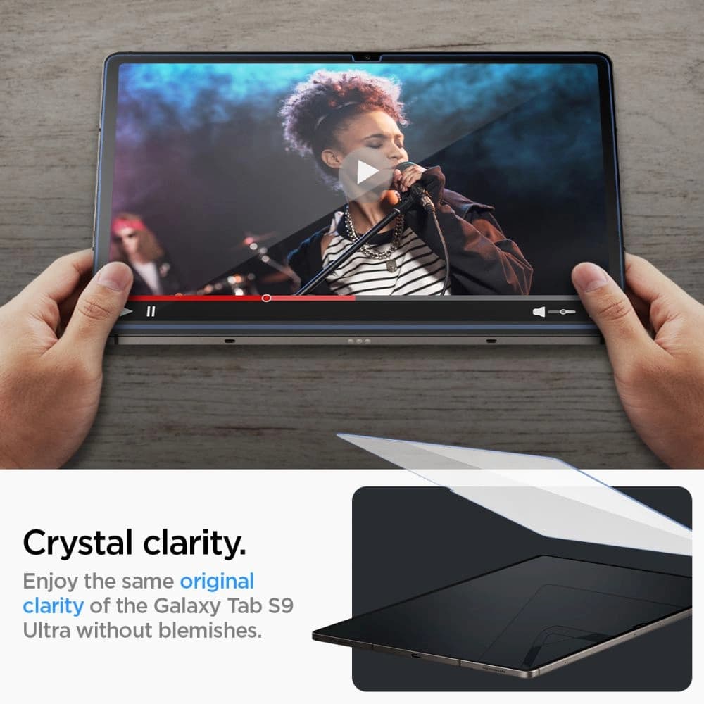 Edzett üveg Spigen GLAS.tR ez Fit Samsung Galaxy Tab S9 Ultra / S10 Ultra 14.6 Clear - 10