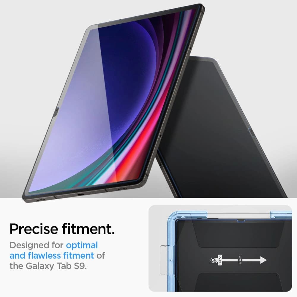 Gehärtetes Glas Spigen GLAS.tR ez Fit Samsung Galaxy Tab S9 / S9 FE / S10 FE / S10 Lite Klar - 12