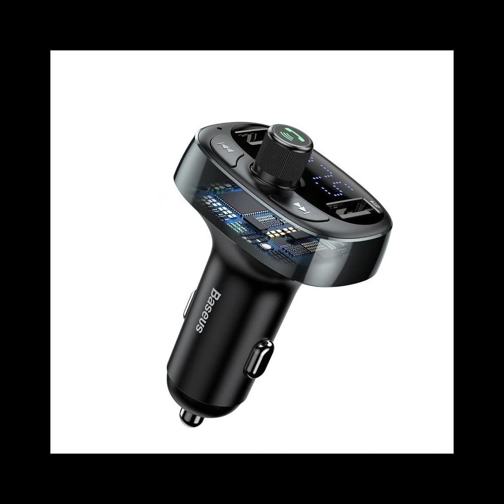 Baseus FM transmitter s Bluetooth USB microSD (modrý) - 4