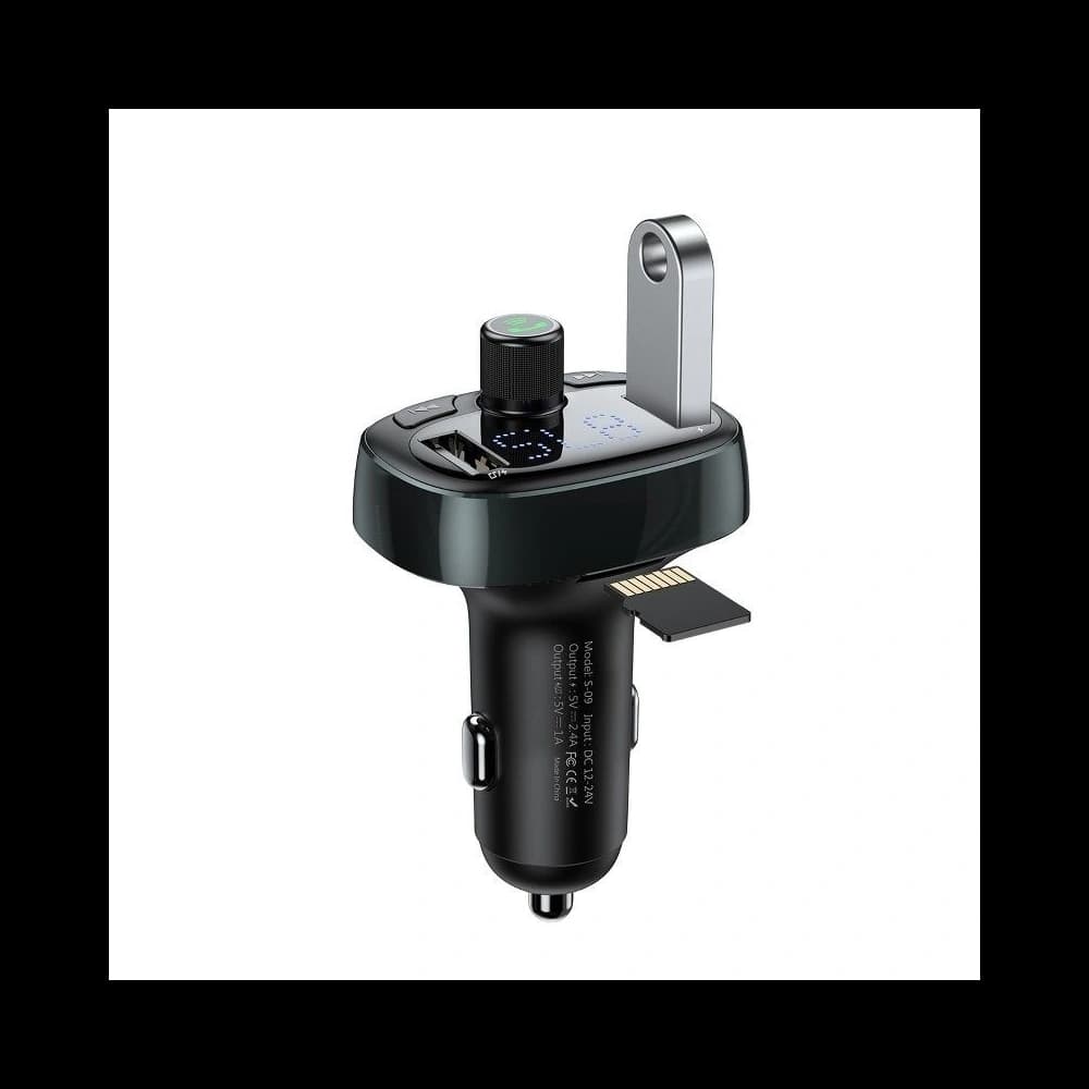 Baseus FM transmitter s Bluetooth USB microSD (modrý) - 5