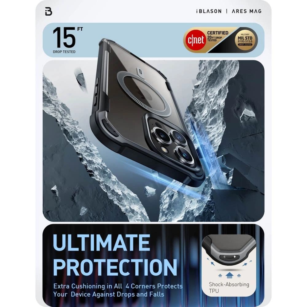 Etui Supcase IBLSN Ares Mag MagSafe Apple iPhone 15 Pro Max Fekete - 5