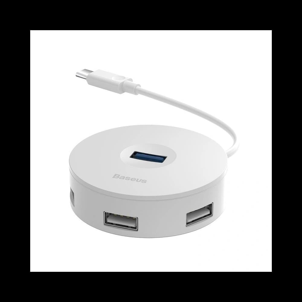 Hub 4w1 USB-C do USB 3.0 + 3x USB 2.0 Baseus 15cm (bílý) - 1