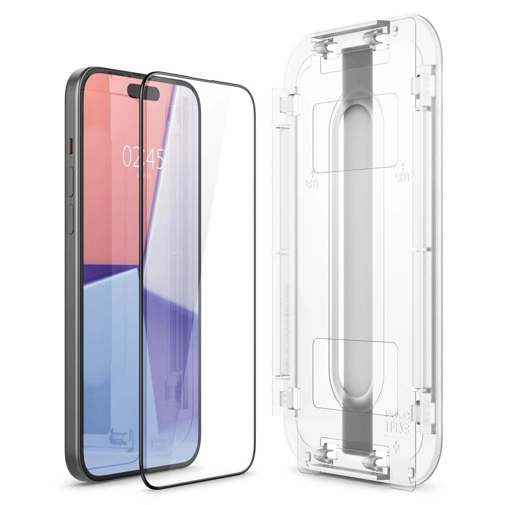 Spigen Apple Sticlă călită GLAS.tR ez Fit FC iPhone 15 Negru - 4