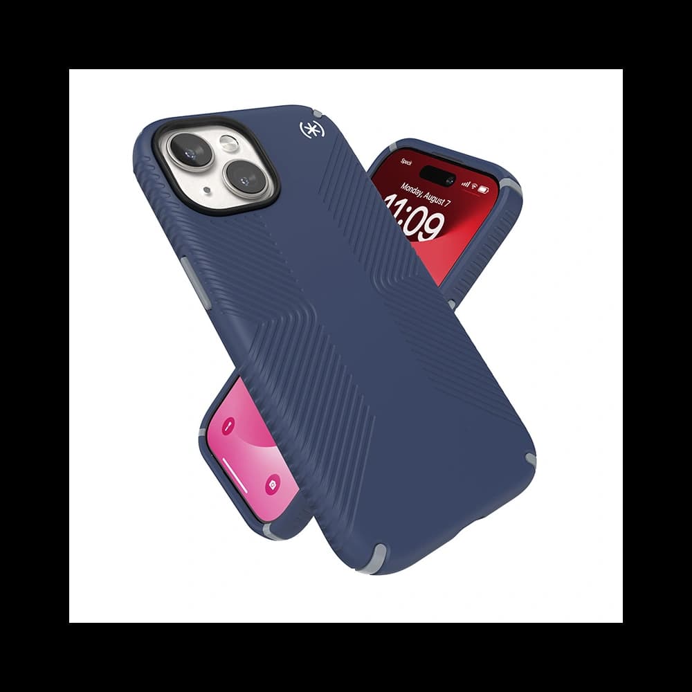 Tok Speck Presidio2 Grip MagSafe Apple iPhone 15 (Tengerész Kék/Porszürke/Fehér) - 7