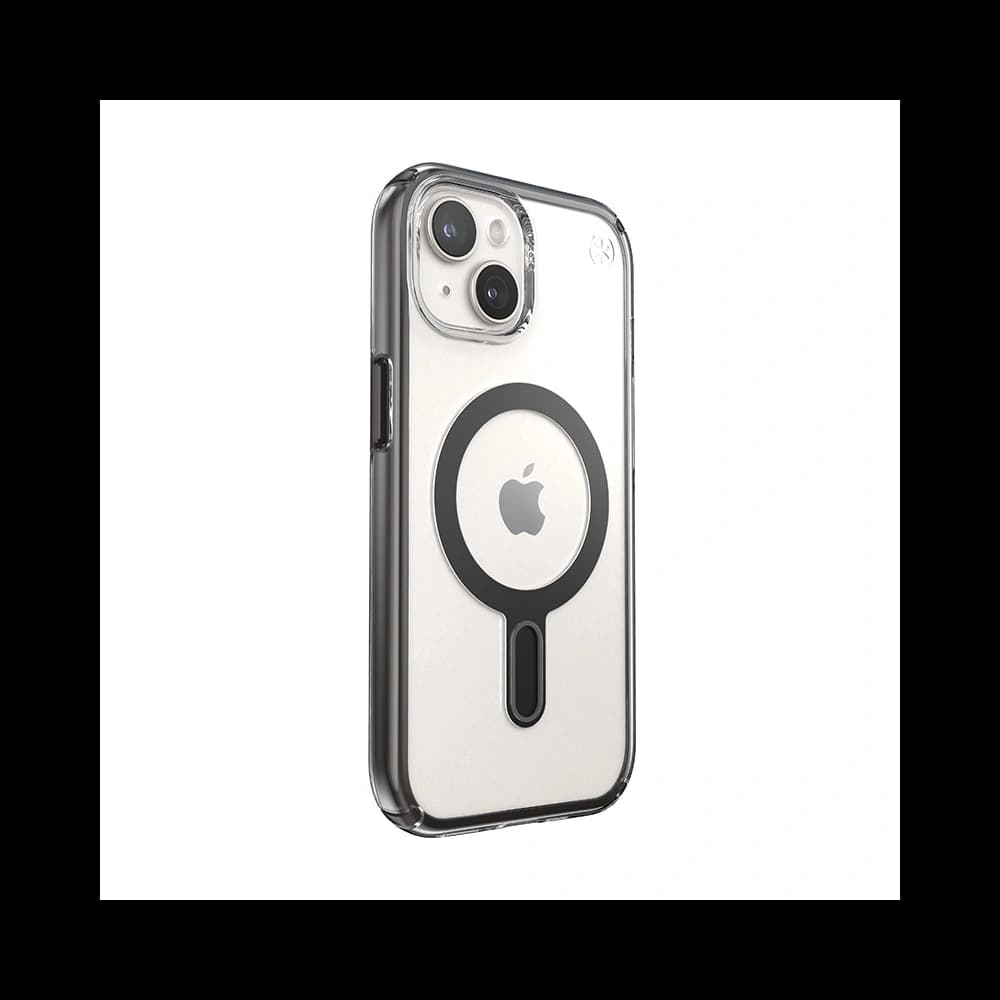 Speck Presidio Perfect-Clear ClickLock MagSafe Apple iPhone 15 (Clear/Frosted Black/Slate Grey) - 3