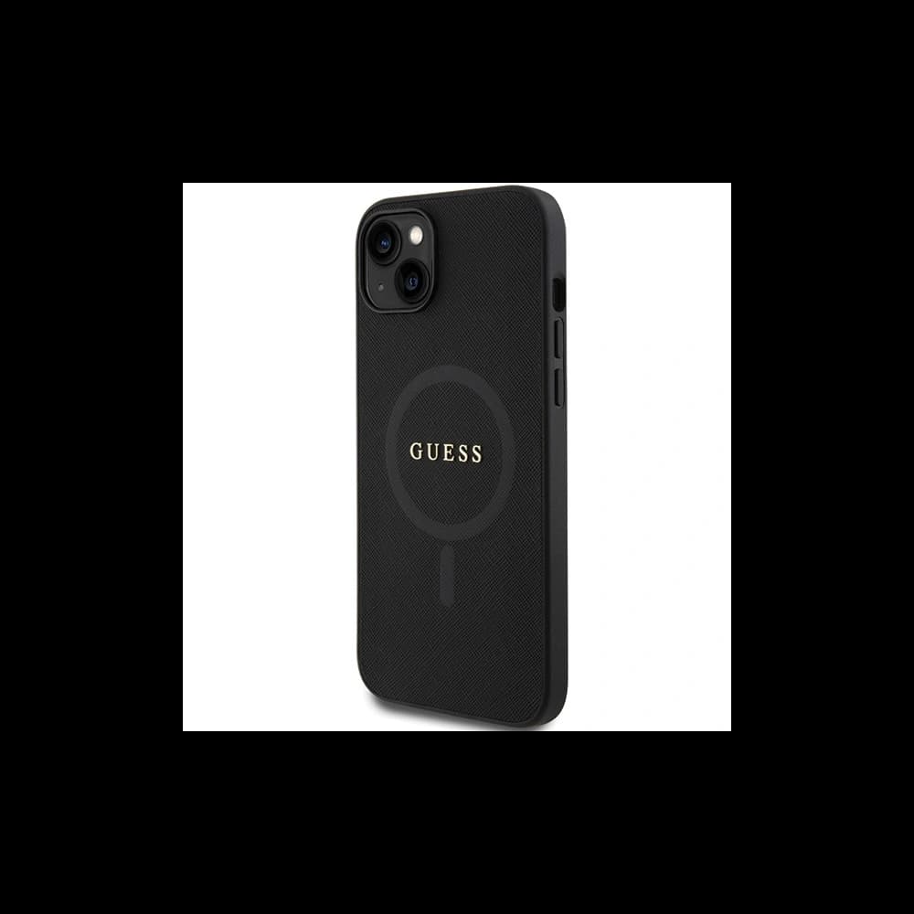 Case Guess GUHMP15MPSAHMCK Apple iPhone 15 Plus / 14 Plus Hartschale Saffiano MagSafe schwarz/black - 2