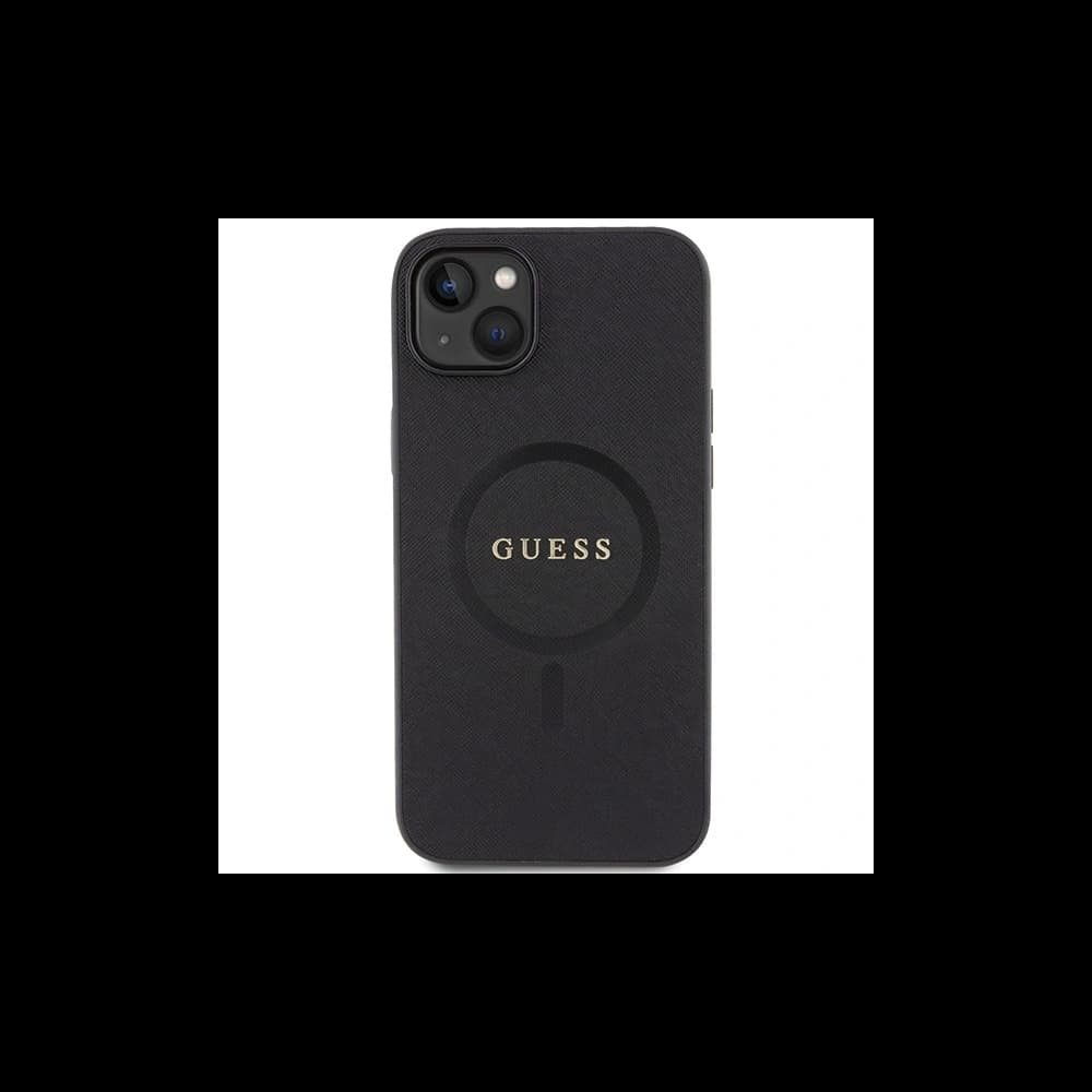 Case Guess GUHMP15MPSAHMCK Apple iPhone 15 Plus / 14 Plus Hartschale Saffiano MagSafe schwarz/black - 3