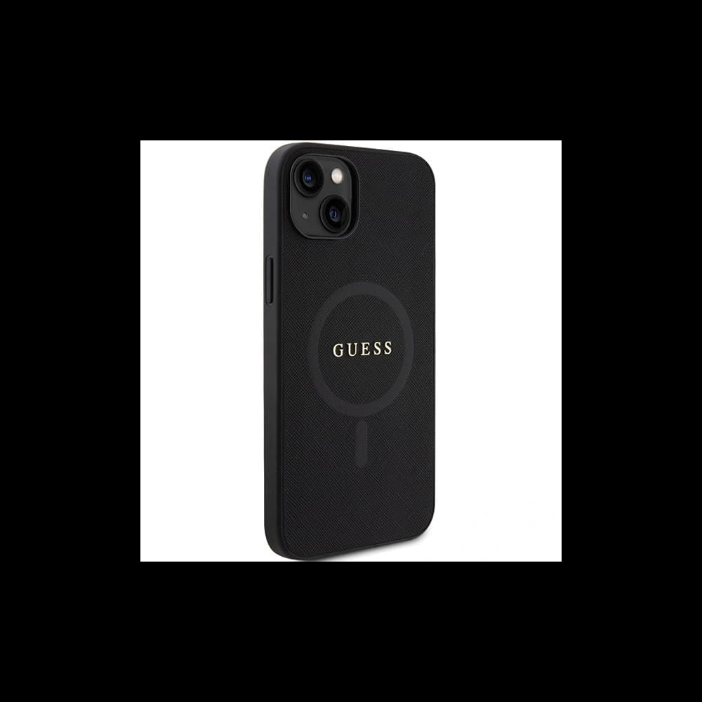 Case Guess GUHMP15MPSAHMCK Apple iPhone 15 Plus / 14 Plus Hartschale Saffiano MagSafe schwarz/black - 4