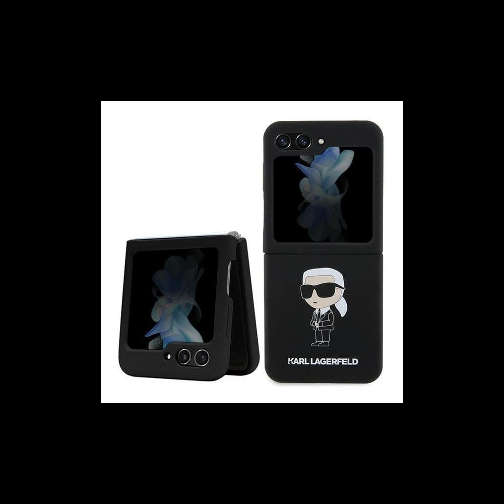 Karl Lagerfeld KLHCZF5SNIKBCK Samsung Galaxy Z Flip5 hardcase Silicone Ikonik black - 1