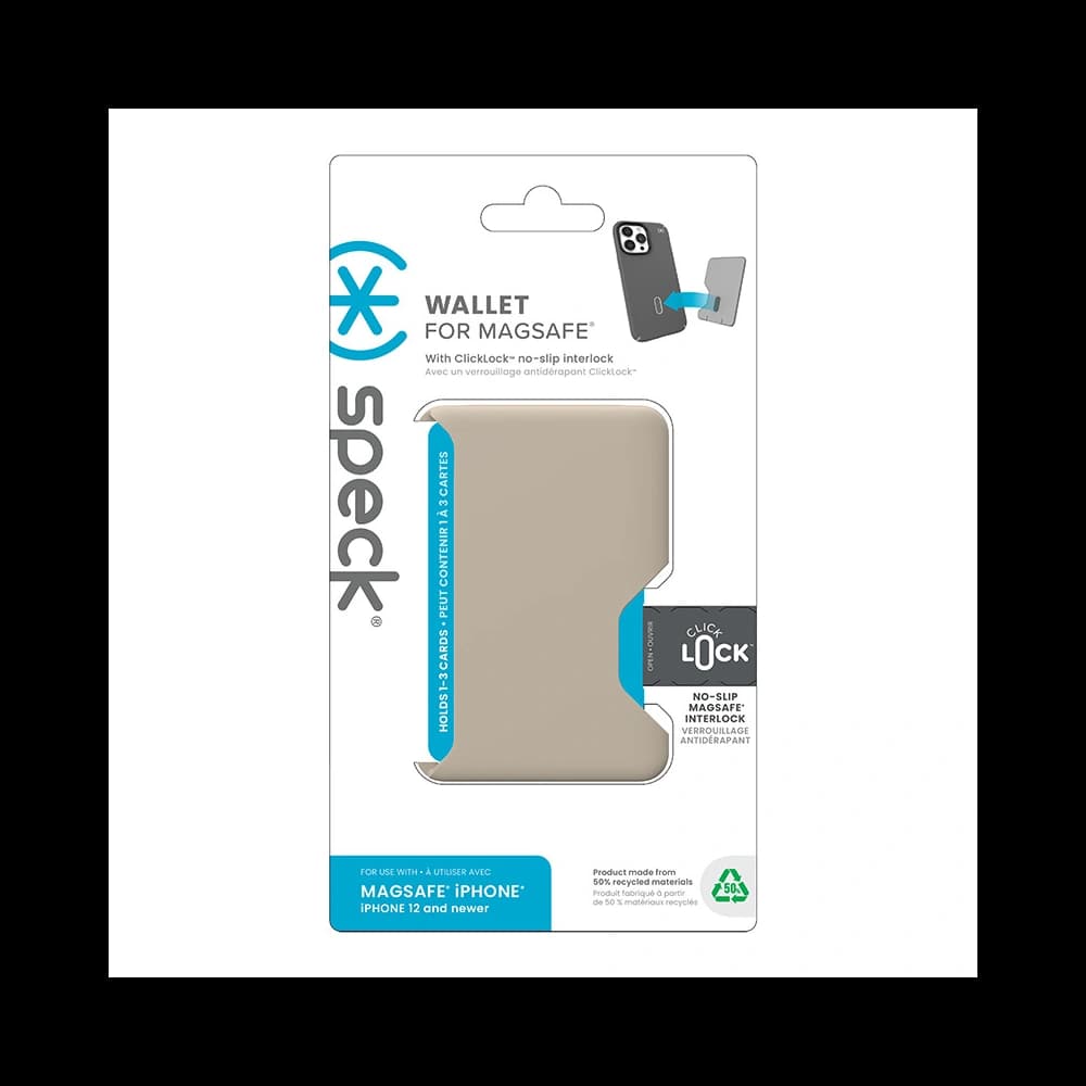 Speck card pocket case with ClickLock function Wallet MagSafe Pale Oak - 2