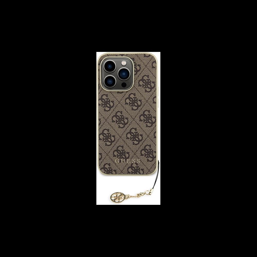 Etui Guess GUHCP15XGF4GBR Apple iPhone 15 Pro Max keménytok 4G Charms Collection barna/brown - 3