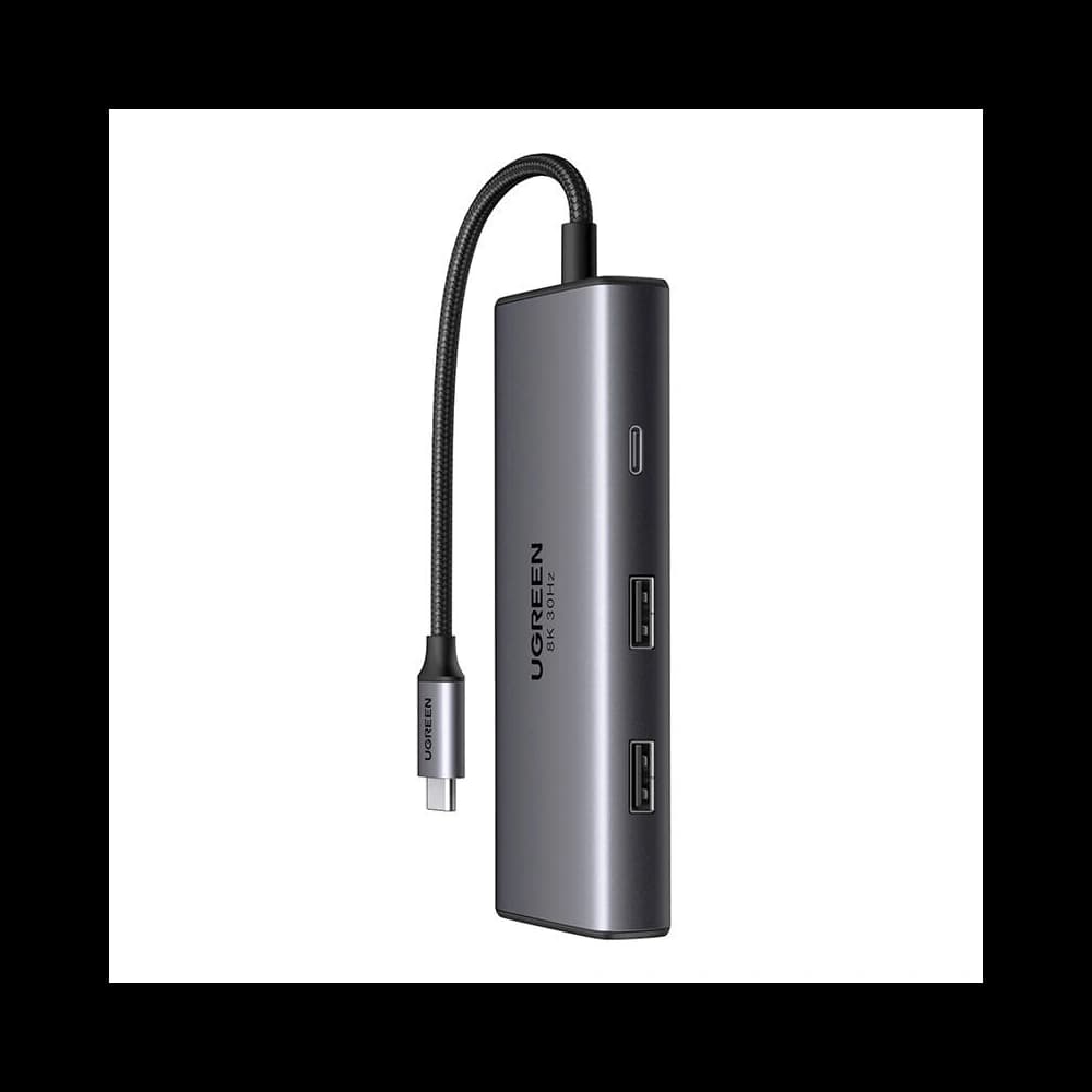 HUB UGREEN CM498 adaptér 6v1 USB-C / 2x USB-A 3.0, USB-C 3.0, 2xHDMI, PD - 2