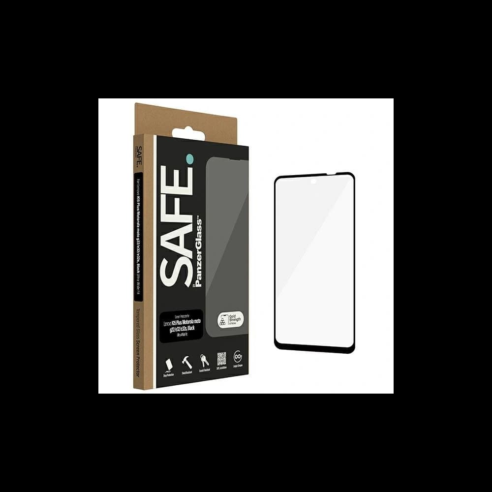 Edzett üveg SAFE by PanzerGlass Motorola Moto G22 / E32 / E32s / Lenovo K15 Plus Kijelzővédő Edge-to-Edge fekete - 1