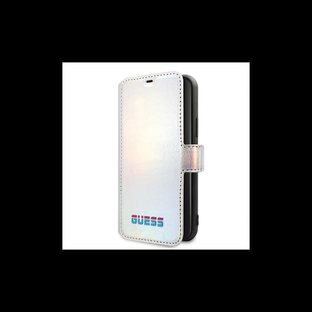 Etui Guess GUFLBKN65BLD Apple iPhone 11 Pro Max srebrny/silver book Iridescent - 1