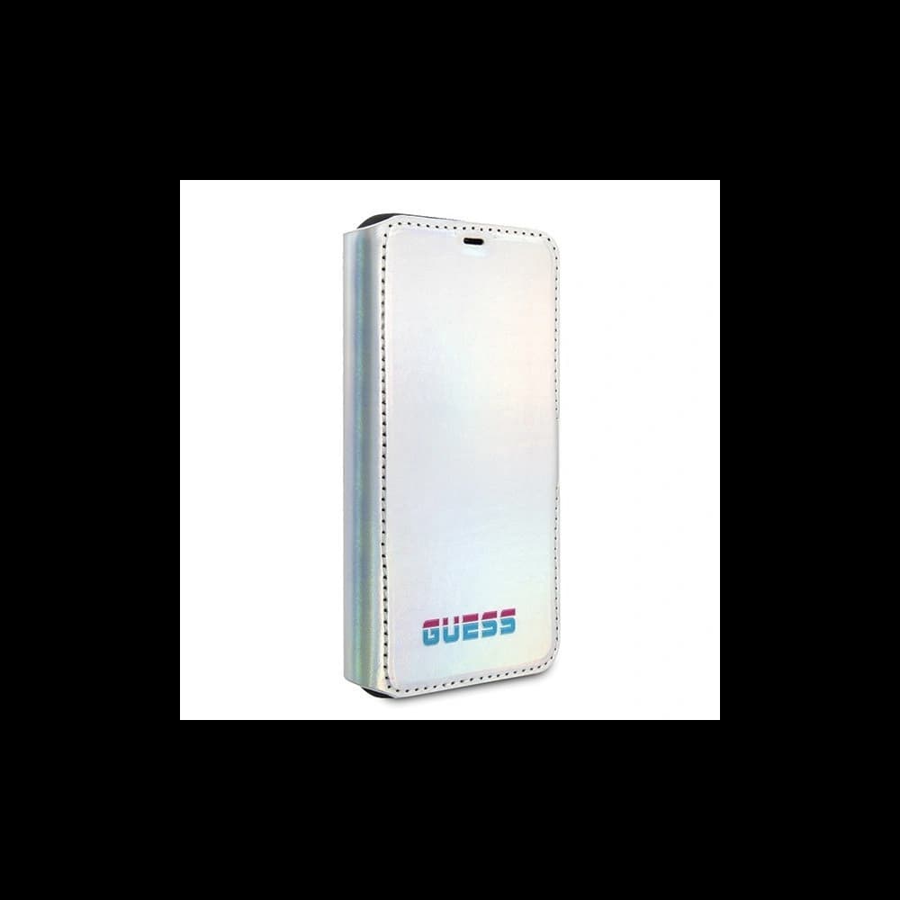 Etui Guess GUFLBKN65BLD Apple iPhone 11 Pro Max srebrny/silver book Iridescent - 4